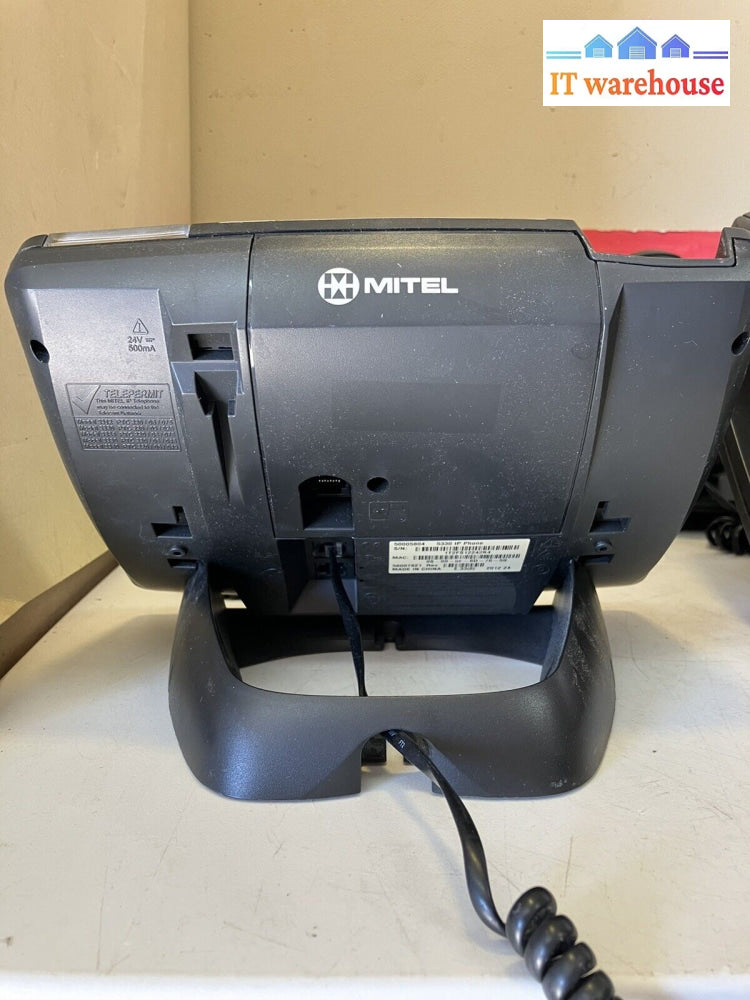 (Lot Of 10) Mitel 5330 Ip (50005070 /50005804) Telephone W/ Stand&Headset