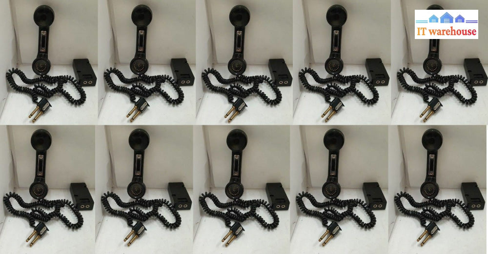- Lot Of 10 Vintage Push To Talk Handset 396A With Connector