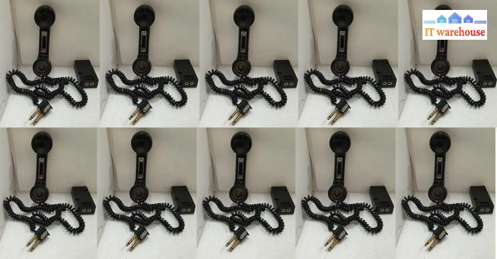 - LOT OF 10 Vintage Push To Talk Handset 396A  with Connector