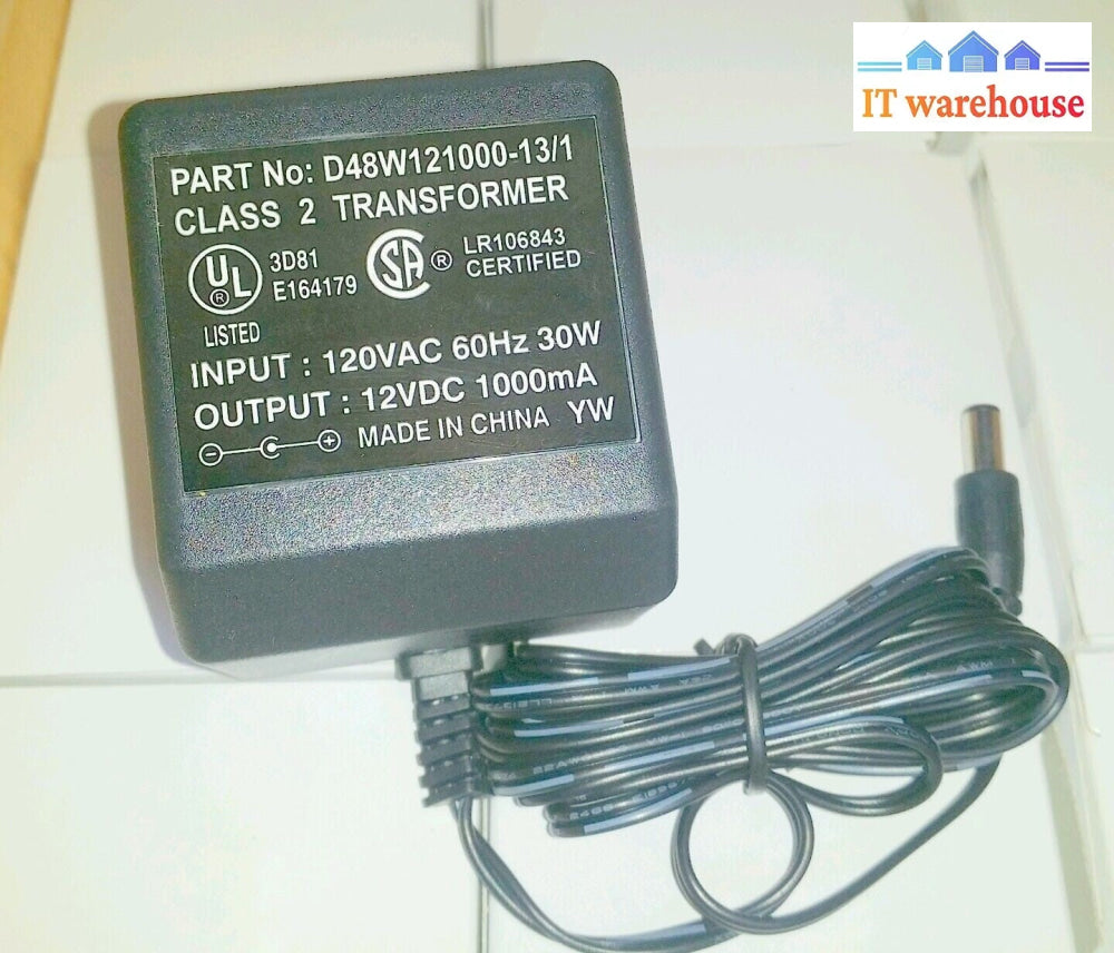 Lot of 10 WALL AC ADAPTER Charger  12VDC 1000mA 2.1mm 12V (US plug)