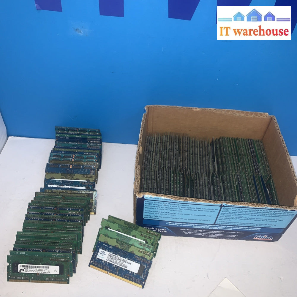 Lot of 100 laptop DDR3 PC3 2GB memory Ram