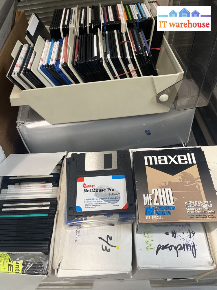 Lot Of 100 Used Random Disks Diskettes 3.5’ Discs Vintage Software Blanks