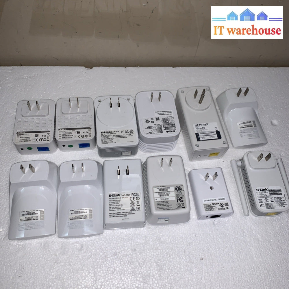 Lot of 12 D-Link / Tenda/ Linksys/ Netgear/etc Wi-Fi Universal Range Extender