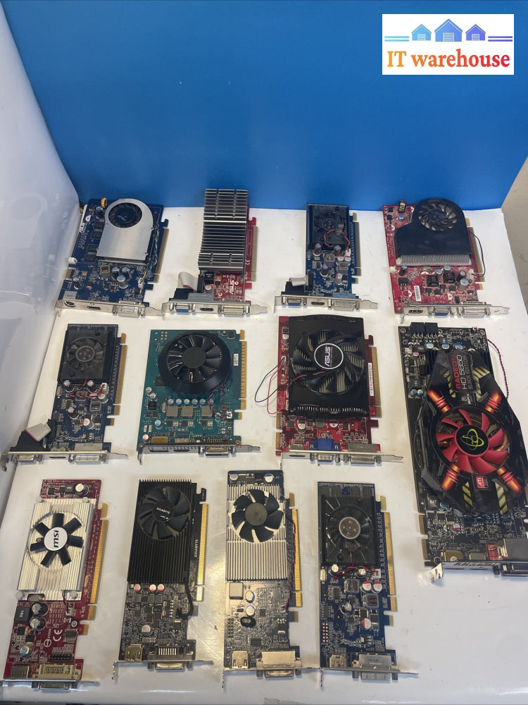 Lot of 12 desktop PCIE video card with HDMI port