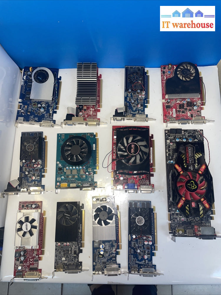 Lot of 12 desktop PCIE video card with HDMI port