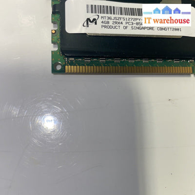 LOT OF 12 Micron MT36JSZF51272PY-1G1D1BA 4GB PC3-8500R DDR3 Server Memory