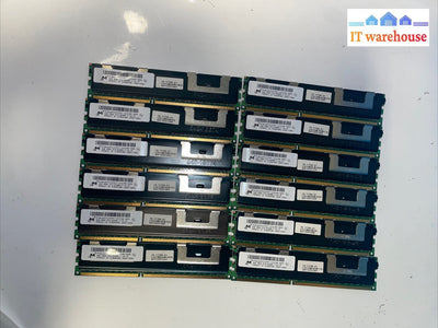LOT OF 12 Micron MT36JSZF51272PY-1G1D1BA 4GB PC3-8500R DDR3 Server Memory