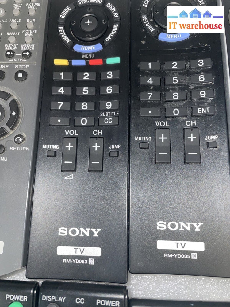 Lot of 12 Sony TV/Player remote control