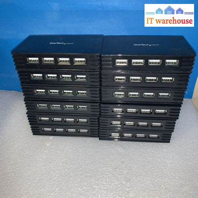 Lot Of 12  StarTech.com ST4202USB 4 Port Compact Black USB 2.0 Hub