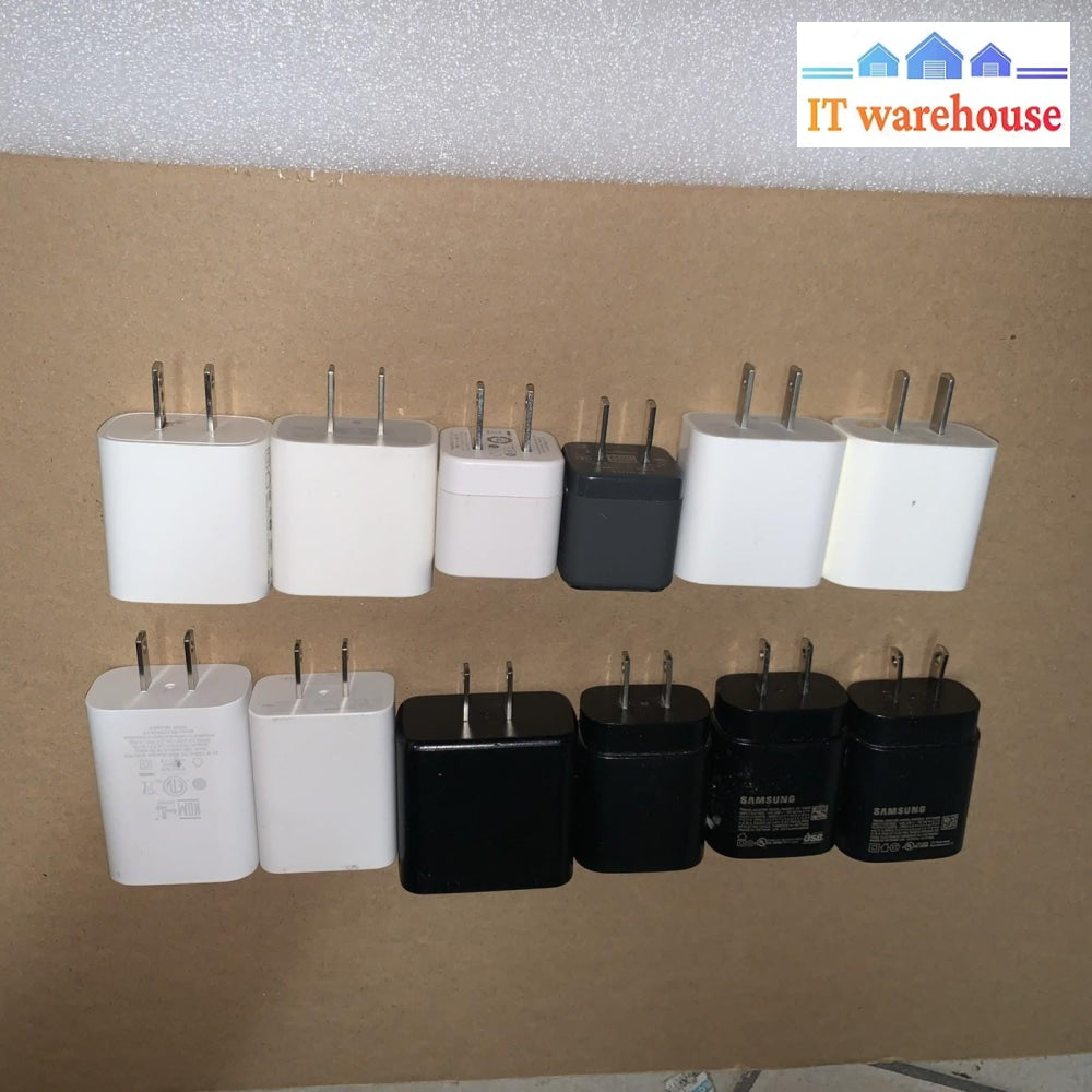 Lot of 12 Type C 5V power adapter charger for cell phone's, etc.