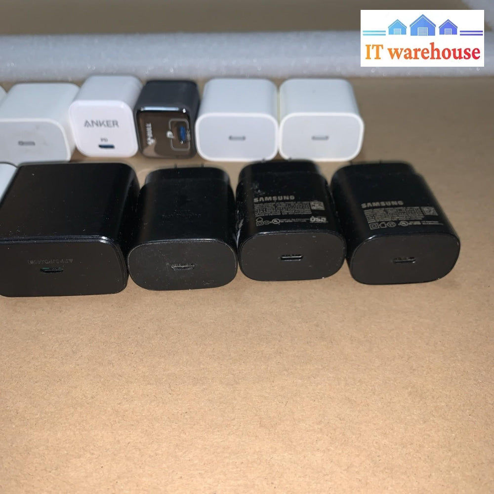 Lot of 12 Type C 5V power adapter charger for cell phone's, etc.