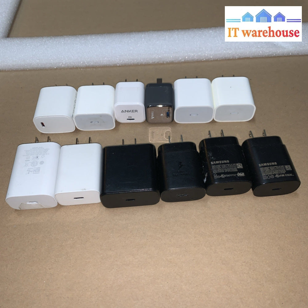 Lot of 12 Type C 5V power adapter charger for cell phone's, etc.