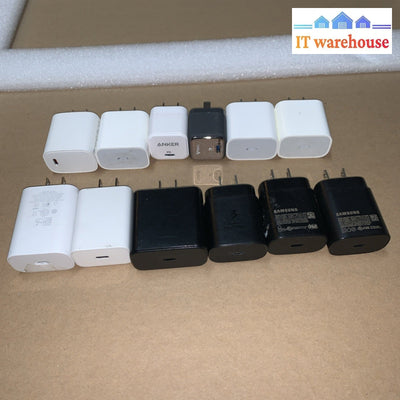 Lot of 12 Type C 5V power adapter charger for cell phone's, etc.