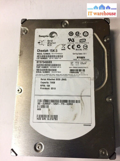 + LOT OF 13 Seagate 73GB 15K SAS HDD ST373455SS 0GY581 UM837 S513 @@@