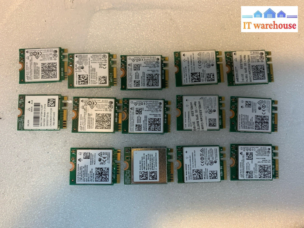 Lot of 14 Intel/Broadcom Mini PCI-E WiFi Cards 7260 / 6235 / 2230 Wireless + BT