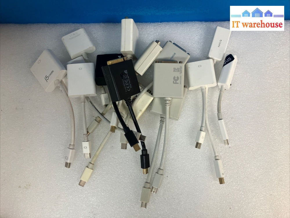 ~ Lot of 15 Different Types of Mini-DP to DVI / VGA / HDMI Converter