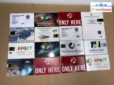 Lot of 16  Vintage 1-8GB Travel / Business Card USB Flash Drives