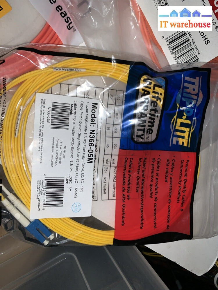 Lot of 18 1M - 15M Length Fiber Optic Patch Cable