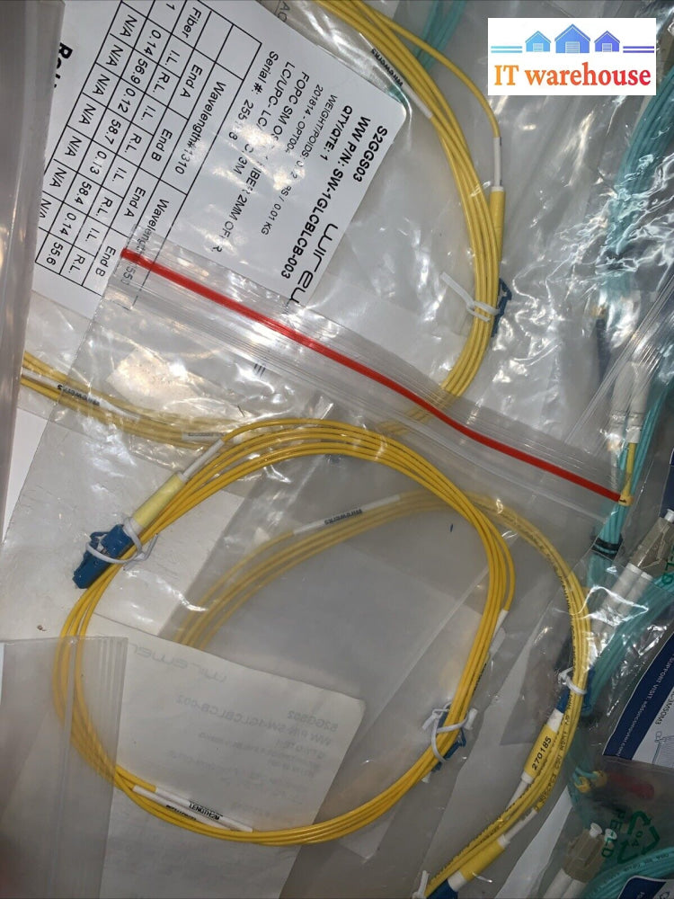 Lot of 18 1M - 15M Length Fiber Optic Patch Cable