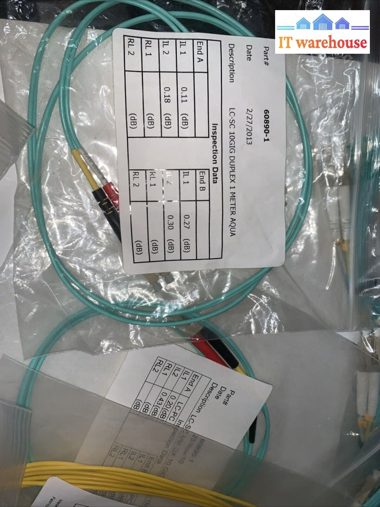 Lot of 18 1M - 15M Length Fiber Optic Patch Cable