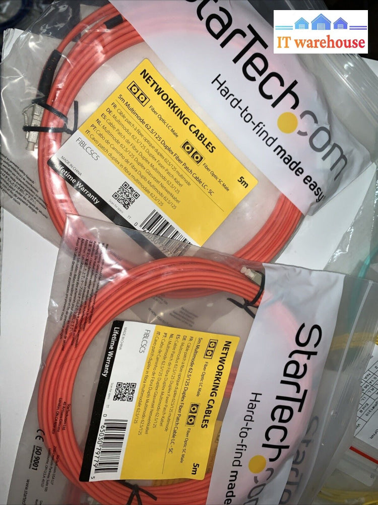 Lot of 18 1M - 15M Length Fiber Optic Patch Cable