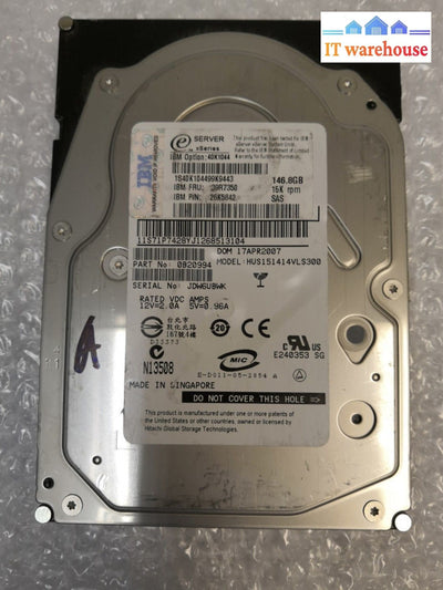 - Lot Of 2 39R7350 Ibm 146.8Gb 15K Sas Hard Drive 40K1044 26K5842 Max3147Rc