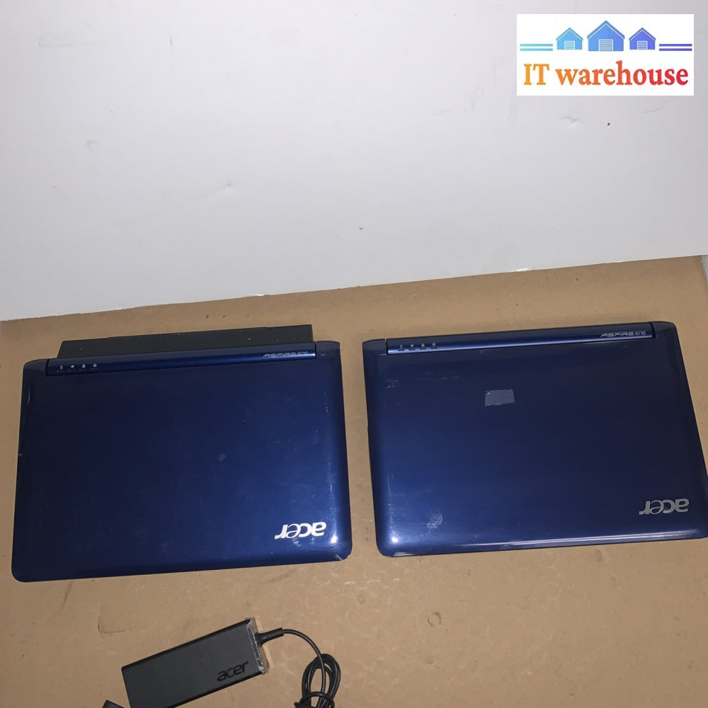 Lot of 2 Acer aspire one 150-1447 ZG5 Intel Atom N270 1.60GHz 1GB RAM 160GB HD