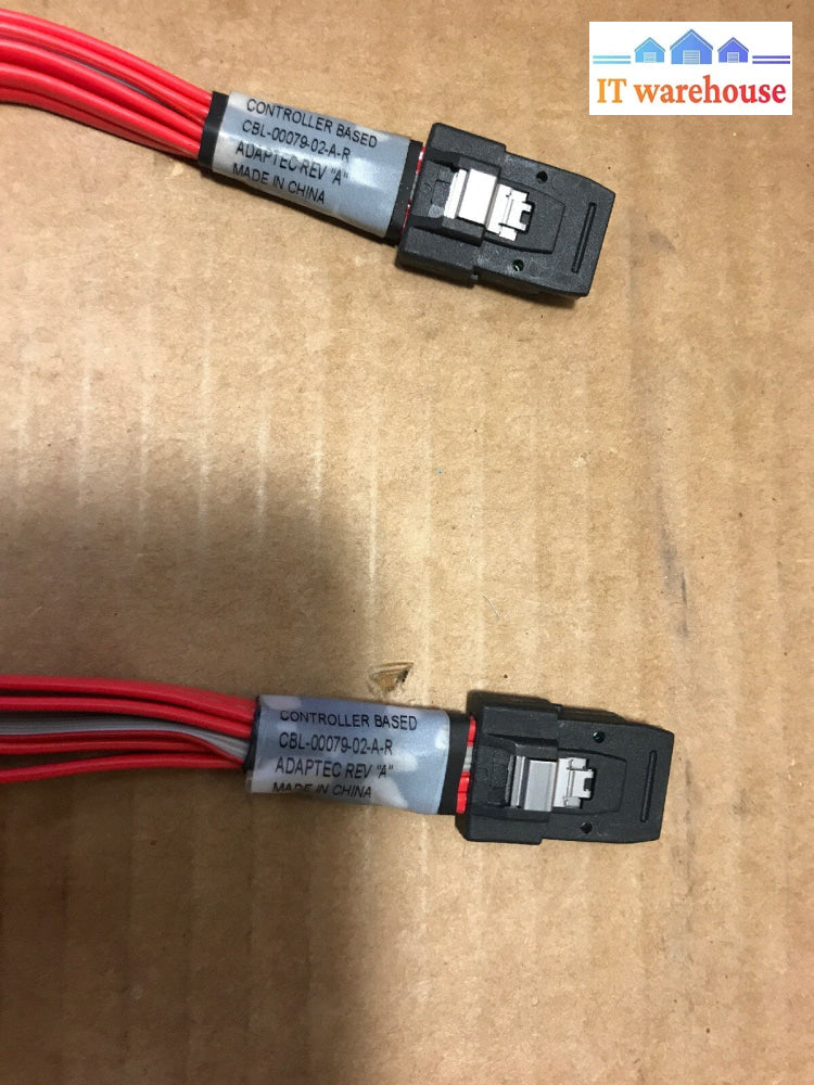 (Lot of 2) Amphenol CBL-00079-02-A-R  REV A SAS/SATA Data Cable Mini  CAB 7