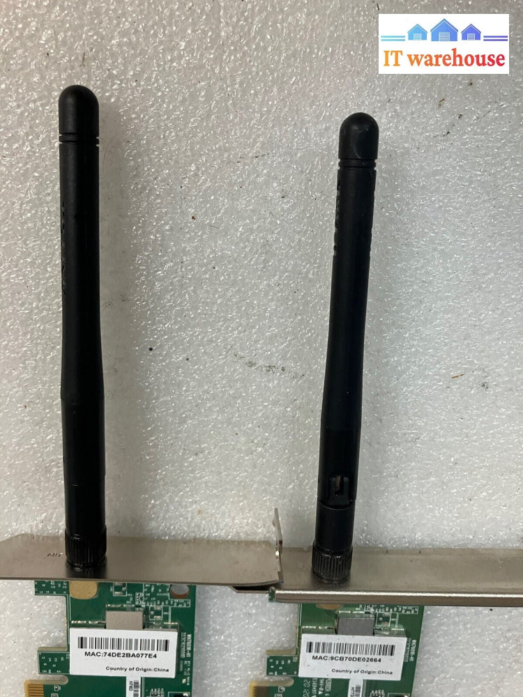 ~ (Lot of 2) ANATEL 3025-09-4419 WN7601R-H1 Desktop Network PCI-e Card W/Antenna