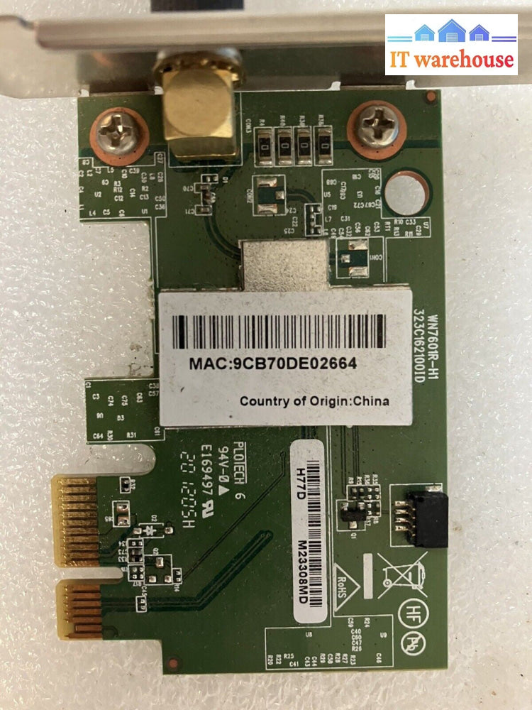 ~ (Lot of 2) ANATEL 3025-09-4419 WN7601R-H1 Desktop Network PCI-e Card W/Antenna