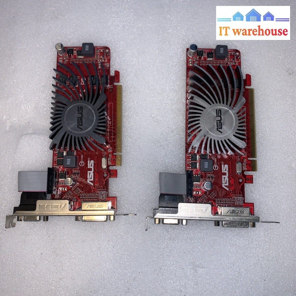 Lot of 2 ASUS Radeon HD 5450 1GB DDR3 Silent PCI-E Video Cards