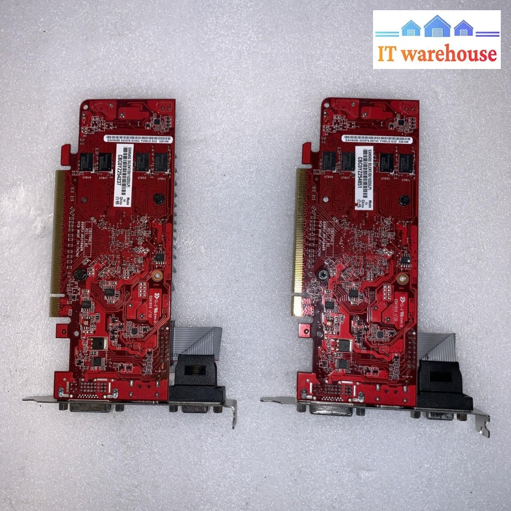 Lot of 2 ASUS Radeon HD 5450 1GB DDR3 Silent PCI-E Video Cards