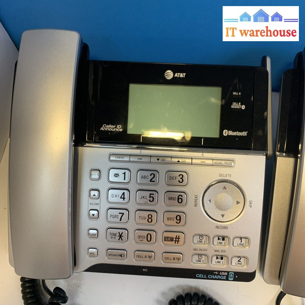 Lot Of 2 AT&T TL86103 2-line Connect to Cell Corded/Cordless Answering main Unit