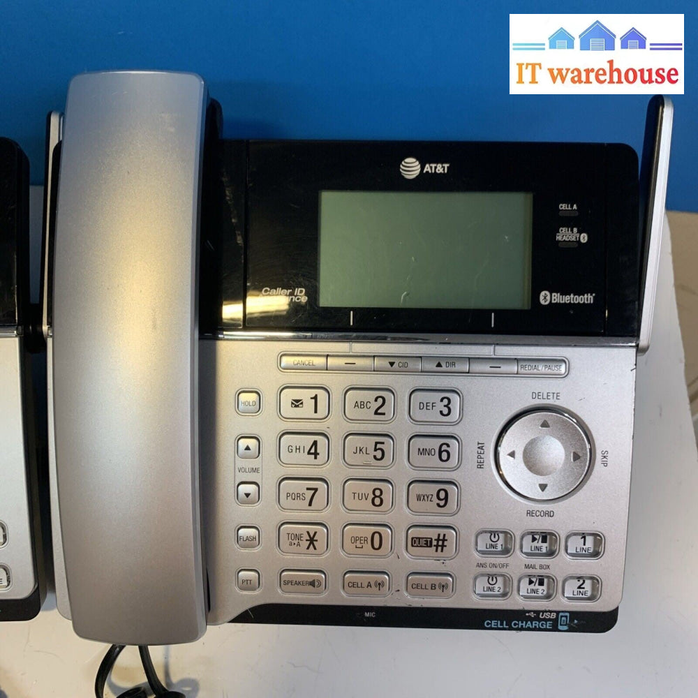 Lot Of 2 AT&T TL86103 2-line Connect to Cell Corded/Cordless Answering main Unit