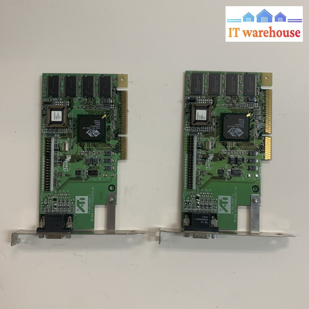 Lot of 2 ATI RAGE 3D AGP VGA Video Card 109-49800-10