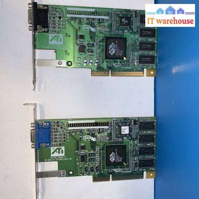 Lot of 2 ATI Rage Pro Turbo AGP 109-49800-11 SDRAM 8MB Video Card VGA