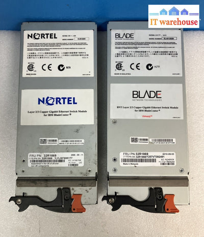 (Lot of 2) Bladecenter Layer 2/3 Copper Gigabit Ethernet Switch Module 32R1869 ~