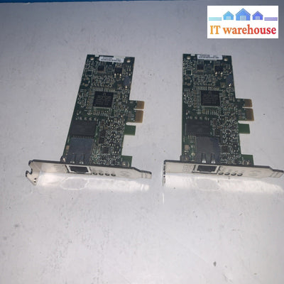 Lot of 2 Broadcom PCIe x1 Gigabit 393477-003 430654-001 Low Profile