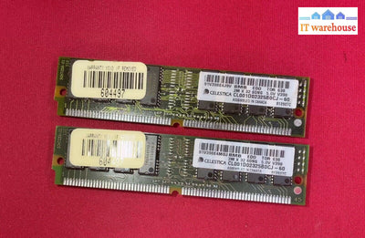 LOT OF 2 CELESTICA CL001D02325B0CJ-60 2M x 32 60NS 5.0V V398 EDO RAM MEMORY