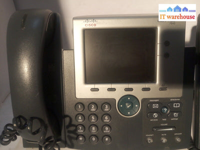 Lot Of 2 Cisco 7945G Cp-7945G 7900 Series Poe Gigabit Ethernet Voip Ip Phone