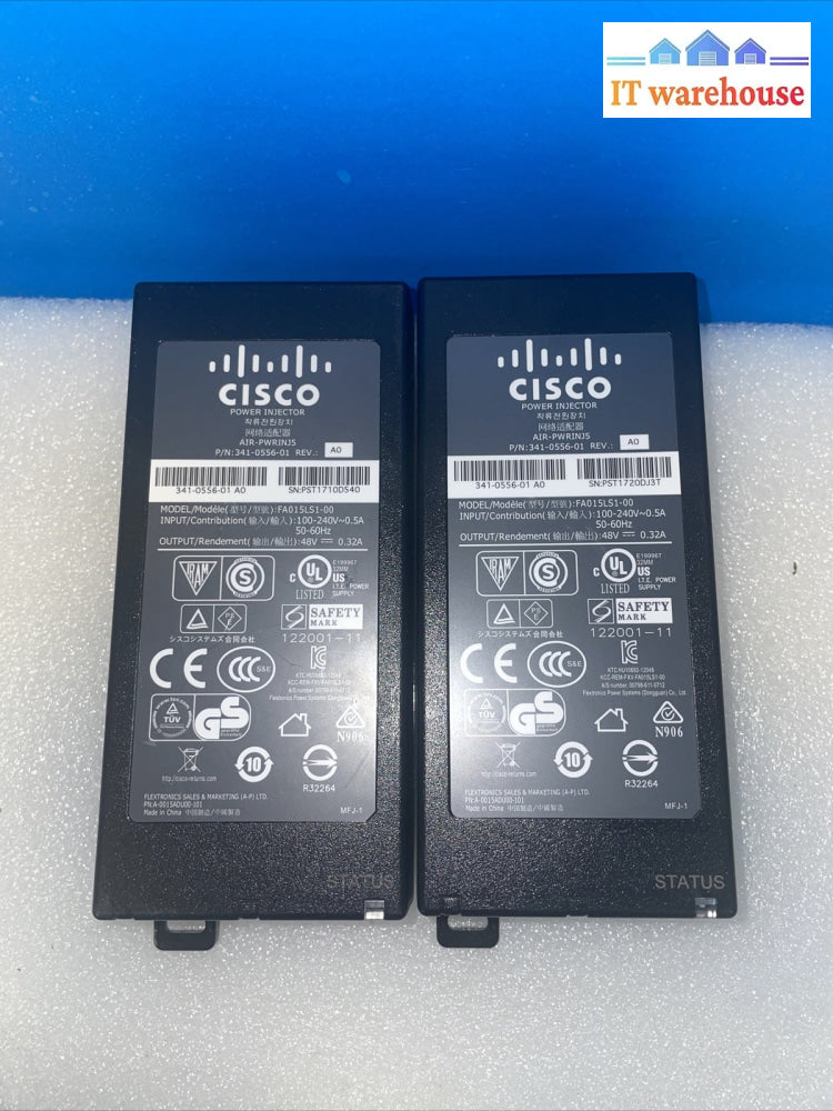Lot of 2  CISCO POWER INJECTOR AIR-PWRINJ5 341-0556-01
