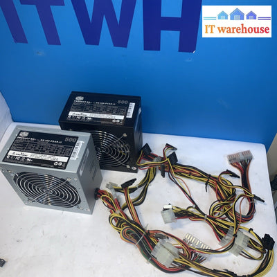 Lot of 2 Cooler Master RS-500-PSAR-I3 500W ATX Power Supplies Tested