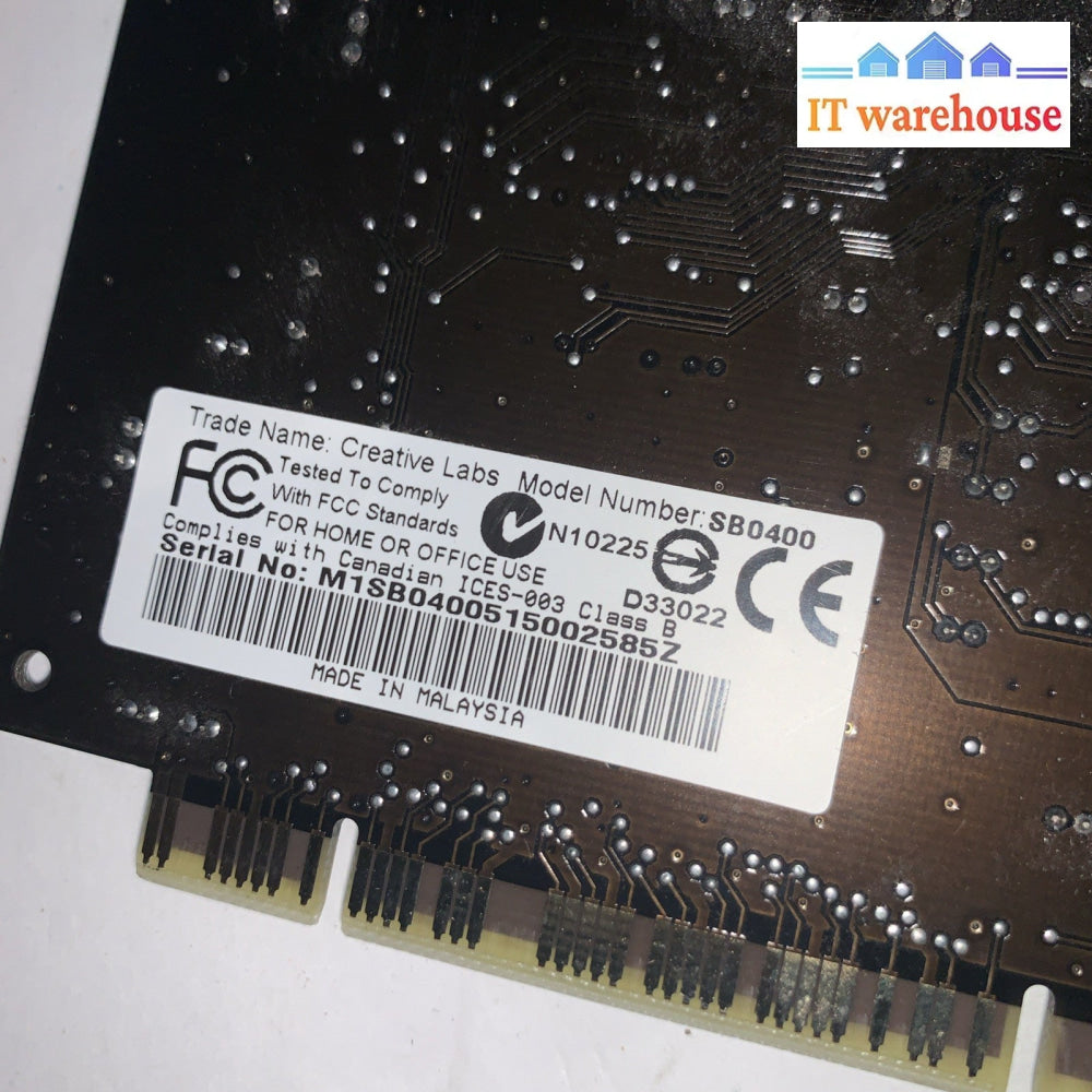 Lot of 2 CREATIVE LABS SOUND BLASTER AUDIGY 2 SB0400 PCI SOUND CARD
