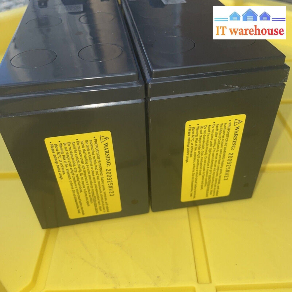 Lot of 2 CSB HR1234W 12V 34W High Rate AGM Battery (90%)