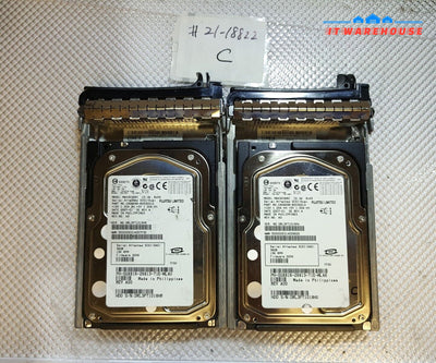 - lot of 2 Dell G8816 36GB SAS 15K 3GBPS 3.5" Hard Drive MAX3036RC w/Caddy @@@
