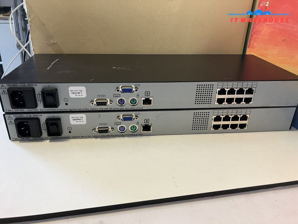 Lot Of 2 Dell Poweredge 180As 8-Port Kvm Console Switch 0Py252