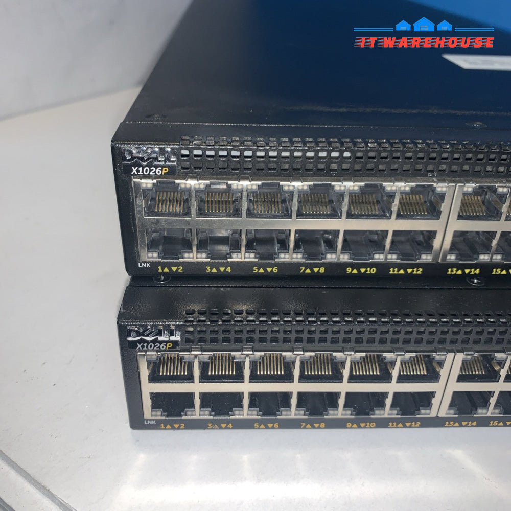 Lot Of 2 Dell X1026P Series 26-Port Gigabit POE Managed Network Switch (no ears)