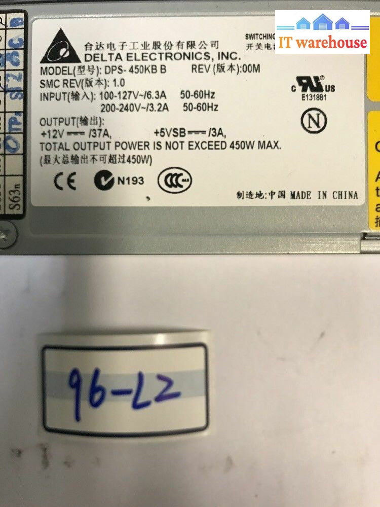 Lot Of 2 Delta Dps-450Kb B 450W Power Supply