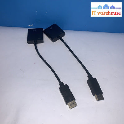 Lot Of 2  DP to VGA Video Cable