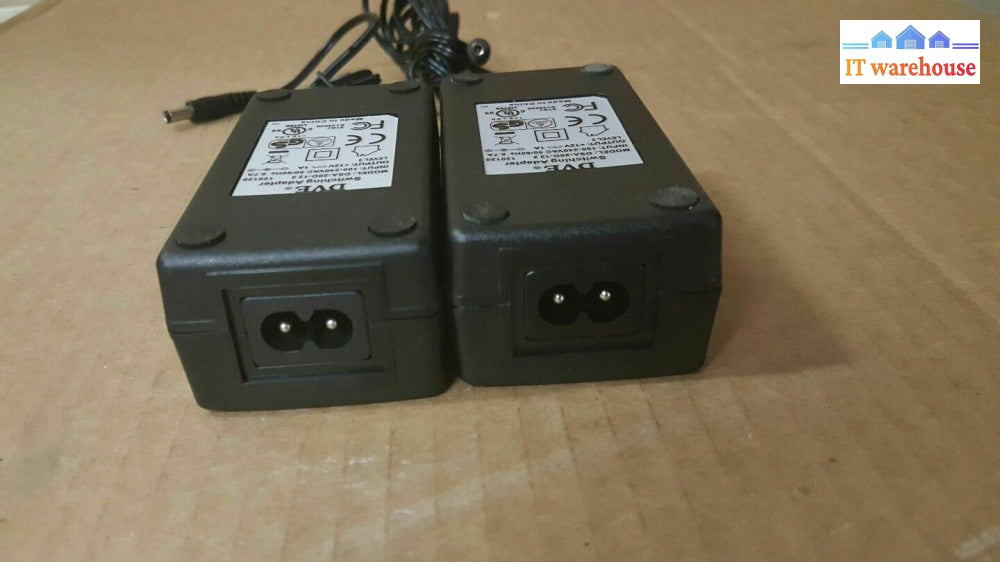 Lot of 2 DVE Switching Adapter <Input 100-240V 0.7A> 12V 1A output @@@
